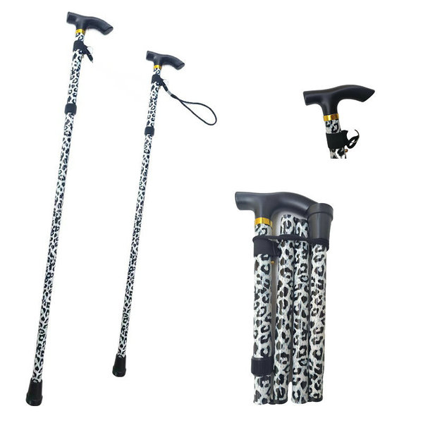 Outdoor hiking aluminum alloy five-section folding trekking stick…