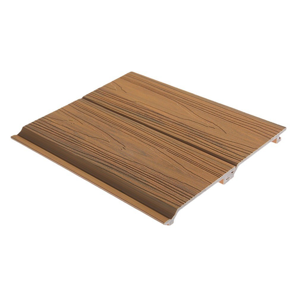 Panel de pared de madera plástica al aire libre Villa exterior Panel de decoración de pared exterior a prueba de humedad Panel de pared de madera plástica al aire libre Material de madera plástica Panel de madera plástica image 2