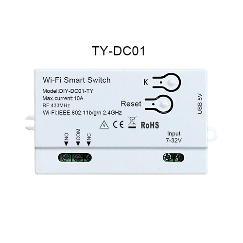 Doodle WiFi RF RF single channel 5V 12V on-off switch module momentary self-locking remote voice control Alexa