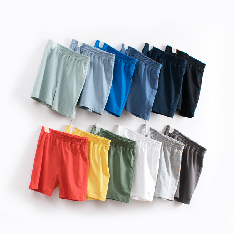 27 niños transfronterizos ropa para niños al por mayor pantalones cortos para niños color sólido mediano y pequeño quinto pantalones fabricantes suministro de primera mano