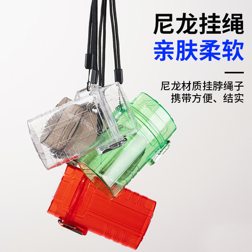 Transparent waterproof cigarette case of 20 thick and 40 thin cigarettes, pressure-proof, moisture-proof and waterproof with lanyard, cross-border hot selling cross-border