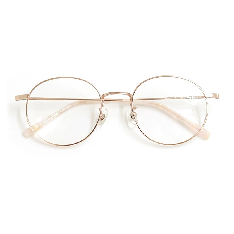 Japanese retro ultra light golden glasses, pink gold, optics