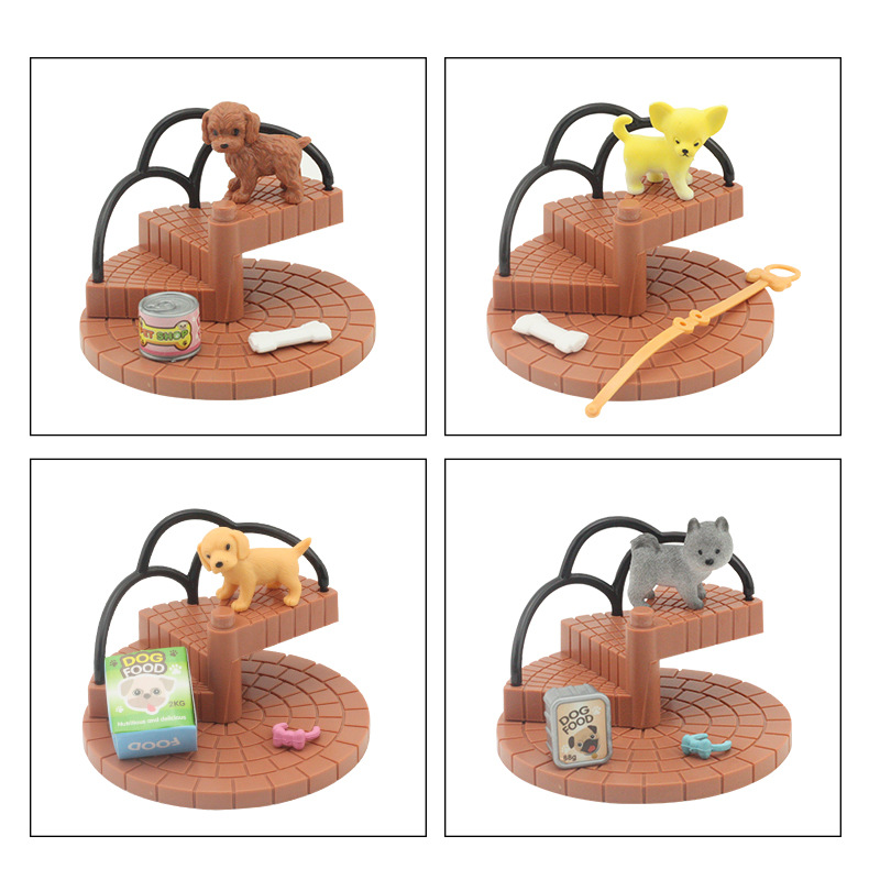 Juegos de escaleras de juguete para mascotas para niños Adornos para niños y niñas Juego de caja de regalo de juguete Venta directa de fábrica al por mayor