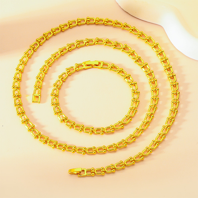 Vietnam Sand Gold Amazon Clasp Necklace Bracelet Wholesale Women's Cross-Border Philippines Jewelry Necklace Bracelet