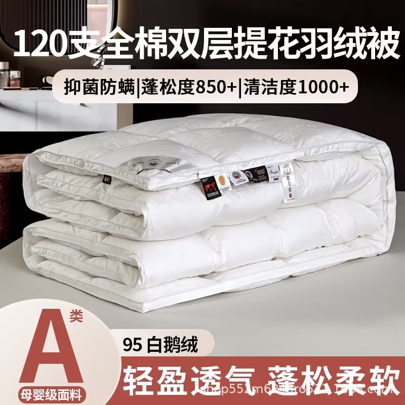 95 White Goose down Quilt Core Silent Hotel Winter Quilt down Shell Self-Filled Thickened Wholesale Dropshipping