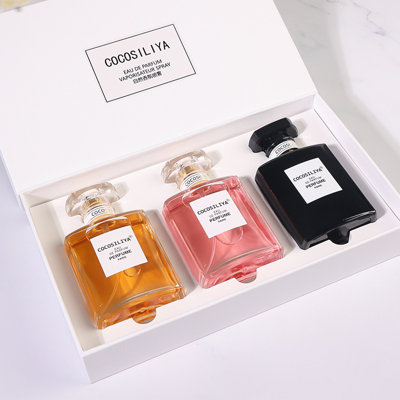Traje de tres piezas de estilo explosivo transfronterizo COCOSILIYA Sra. Coco perfume de larga duración fragancia fresca fábrica al por mayor