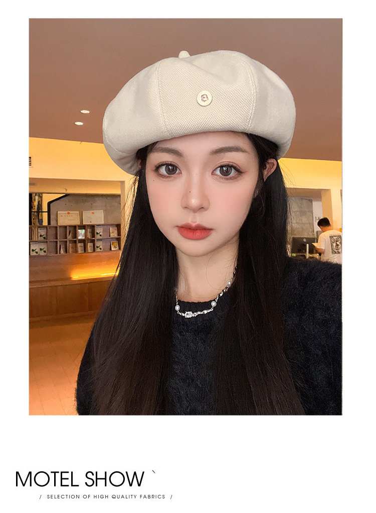 Classic Women's Beret Hat For Autumn And Spring Elegant Style_voghion.com