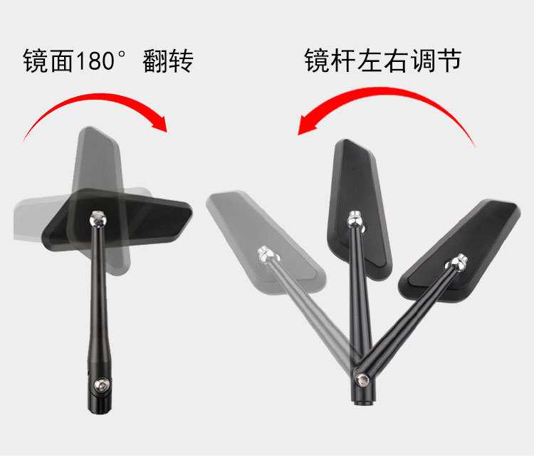 Motorcycle Modified Reflector Cnc Diamond-Shaped Rearview Mirror Suitable for Honda Pcx160 Adv160 Reflector