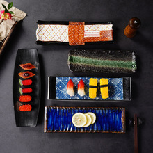 烧鸟盘子寿司创意陶瓷烧鸟盘商用刺身长方形料理长条平板碟子