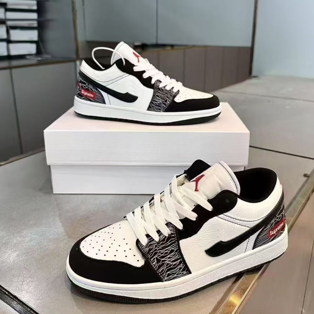 复古美式黑白浮雕低帮男女耐磨校园休闲复古情侣百搭潮流运动板鞋