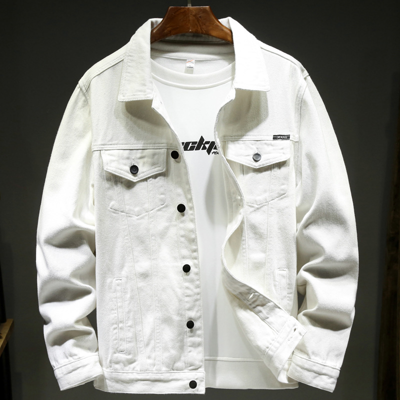Men's Clothing 2024 new solid color casual men's jacket autumn simple loose denim jacket men in stock_voghion.com