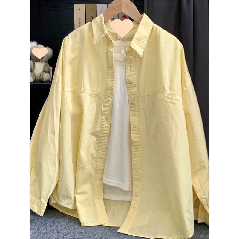 10 хлопчатобумажных молочно-желтых хлопчатобумажных рубашек для женщин, которые можно носить в слоях с нишевым дизайном, свободные рубашки с длинными рукавами для верхней одежды