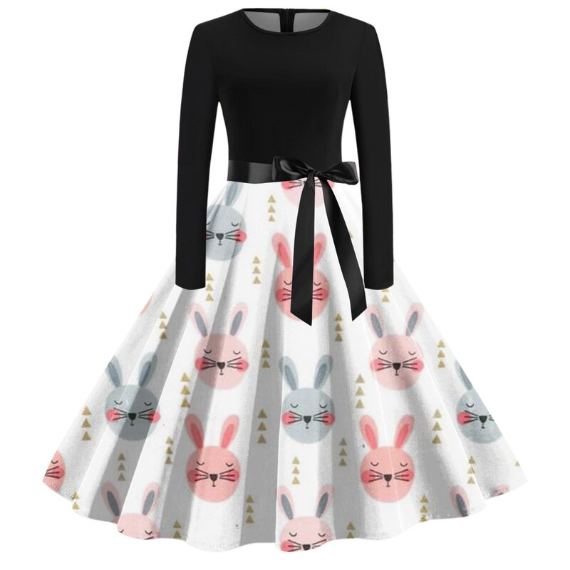 2025 New Cross-Border Fashion Dress with Easter Motifs