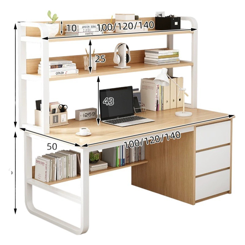 Стол, книжная полка, встроенный домашний студенческий учебный стол, маленькая квартира, простой рабочий стол, офисный компьютерный стол для киберспорта
