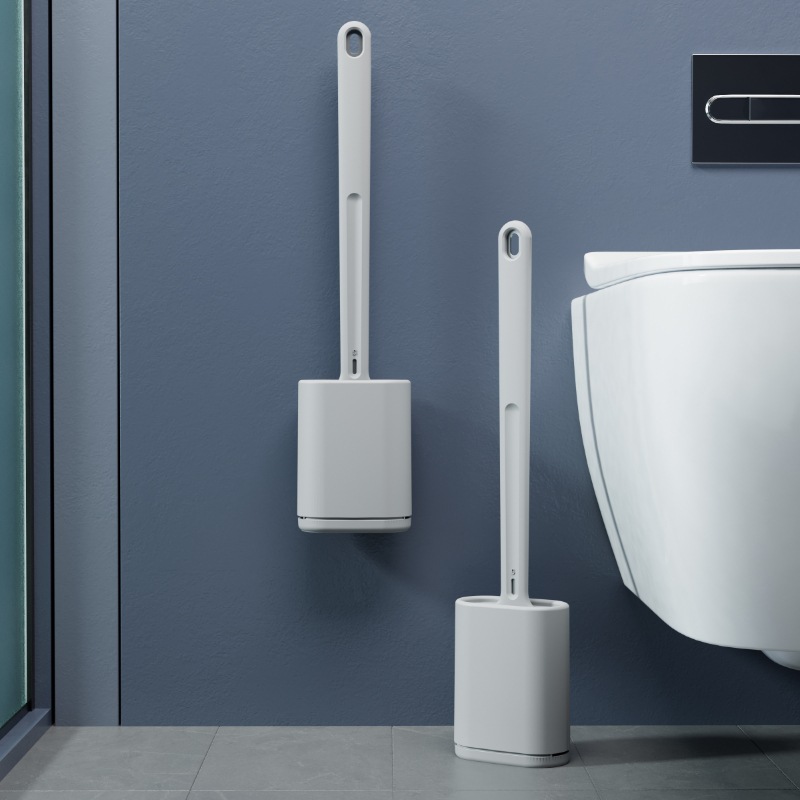 cepillo de inodoro de acero inoxidable transfronterizo cepillo de limpieza con base sin esquina muerta pared conjunto de cepillo de inodoro al por mayor