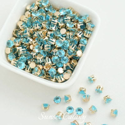 Zərgərlik ara hissələri – bracelet necklace accessories material - 5mmice-blue-30-pieces