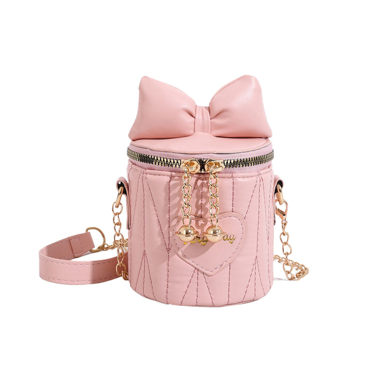 Coreano ins lindos bolsos de chicas 2024 nuevo arco cadena bolso de cubo de diamante estilo extranjero bolso de mochila