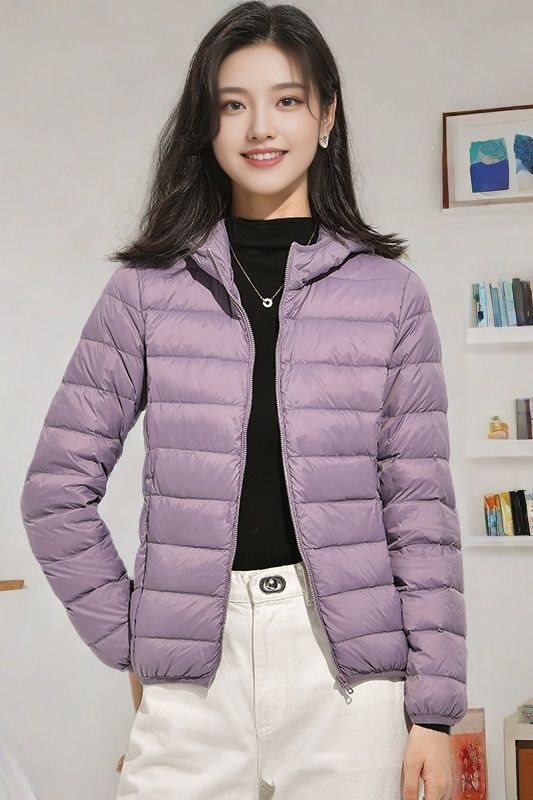 轻薄羽绒服短款轻便薄款百搭秋冬保暖修身连帽外套