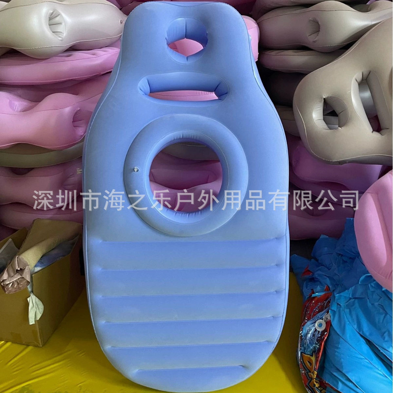 工厂现货环保PVC充气孕妇凹型床垫PVC植绒O型充气孕妇趴垫便捷式|undefined