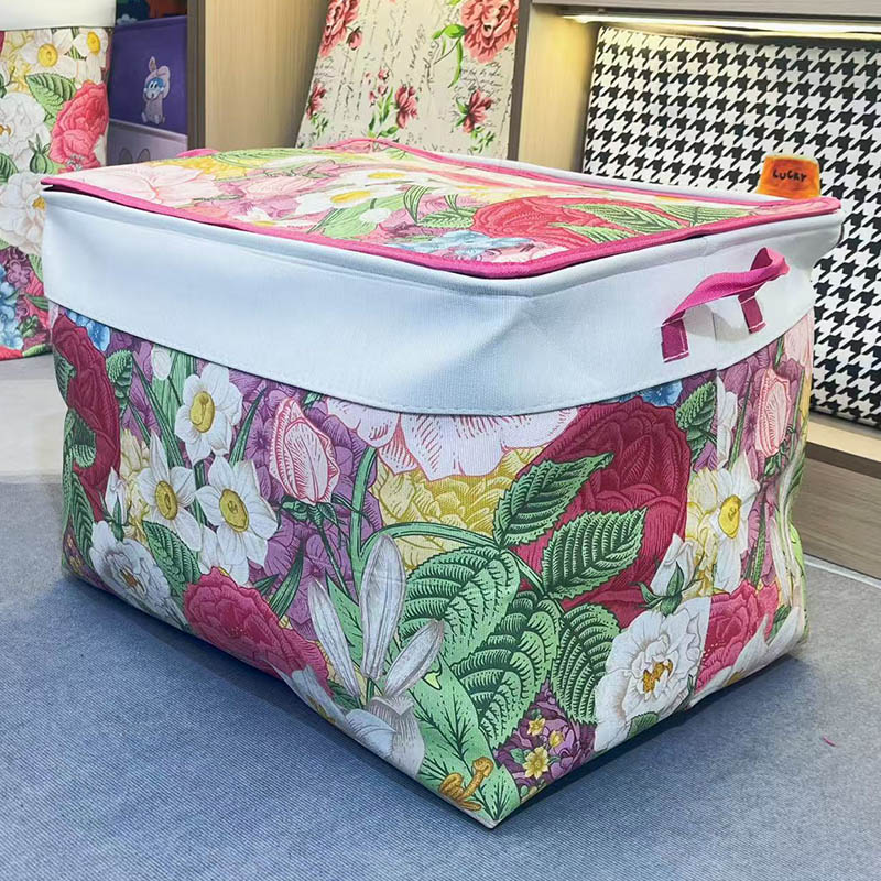 Storage Box Household Zipper Covered Quilt Storage Box Large Capacity Extra Large Dormitory Clothes Dustproof Moving Storage Bag