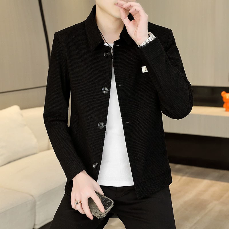 Осень/зима 2023-новый главный толчок Весна Вельветовая куртка тонкая Повседневная куртка-Ruffian Красивая мужская осень