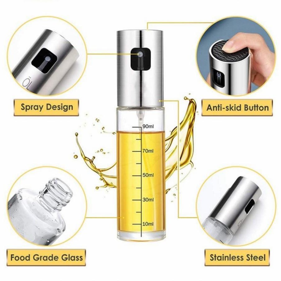 Botella de spray de aceite de barbacoa botella de spray 100ml de aceite de vidrio vinagre salsa de soja botella de spray condimento de aceite dispensador