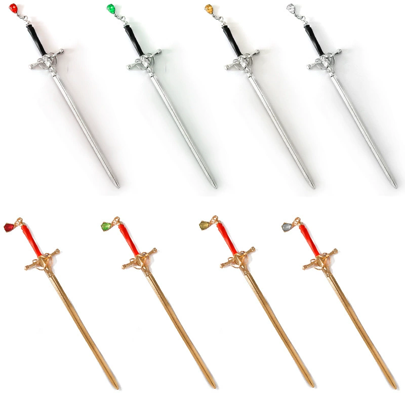 Sword, Chinese hairpin, metal pendant drop-shaped, hairgrip, Hanfu, hair accessory, Chinese style, simple and elegant design