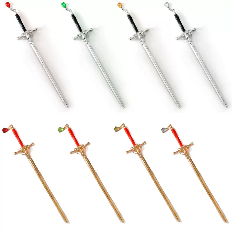 Sword, Chinese hairpin, metal pendant drop-shaped, hairgrip, Hanfu, hair accessory, Chinese style, simple and elegant design