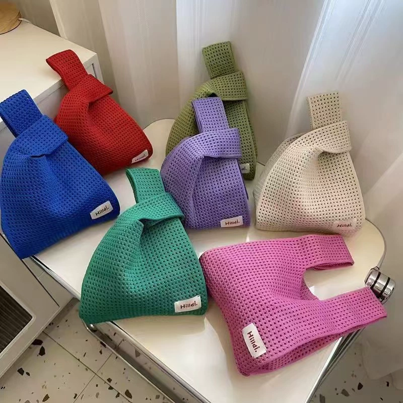Новая корейская сумка Dongdaemun в стиле INS, простая винтажная вязаная сумка-жилет для женщин, плетеная сумка, подарочная сумка.