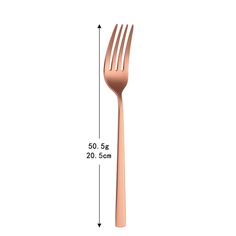 Amazon 売れ筋 304 ステンレス鋼ステーキナイフ、フォーク、スプーンカトラリーセットゴールデン洋食ナイフ、フォーク、スプーンデザートフォークとスプーン|undefined