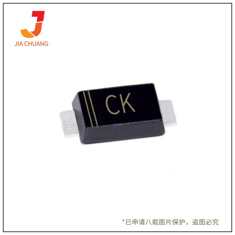 国产替代 SMF30A SOD-123FL 丝印:CK 200W 贴片 单向 TVS二极管