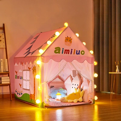 Brand New Tent Kids Indoor Girls Princess Room Boys Toy House Outdoor Game Castle Little House Gift Bed (Çadırlar) - pink-no-gift-pvc-plastic-rod