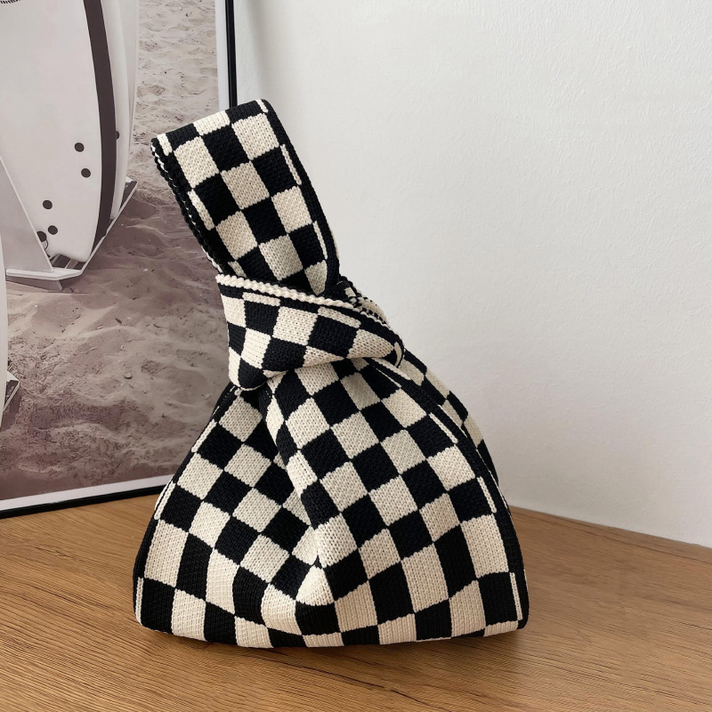 Bolsos, diseño de nicho femenino, bolso de punto personalizado, bolso tejido de un solo hombro de punto de todo fósforo, bolso de mano, bolso de mano