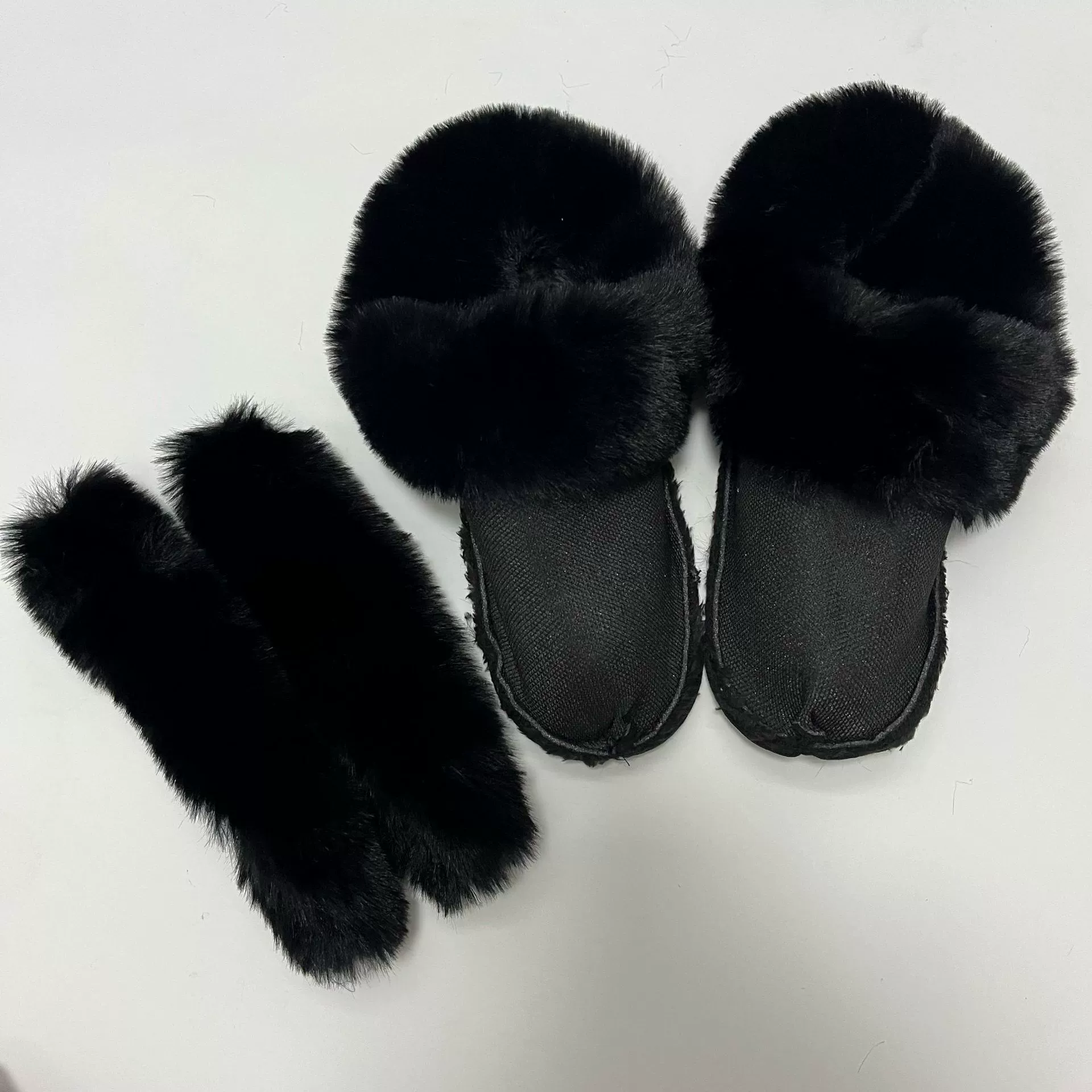 Черная пещерная обувь плюс бархатный вкладыш съемный чехол для волос