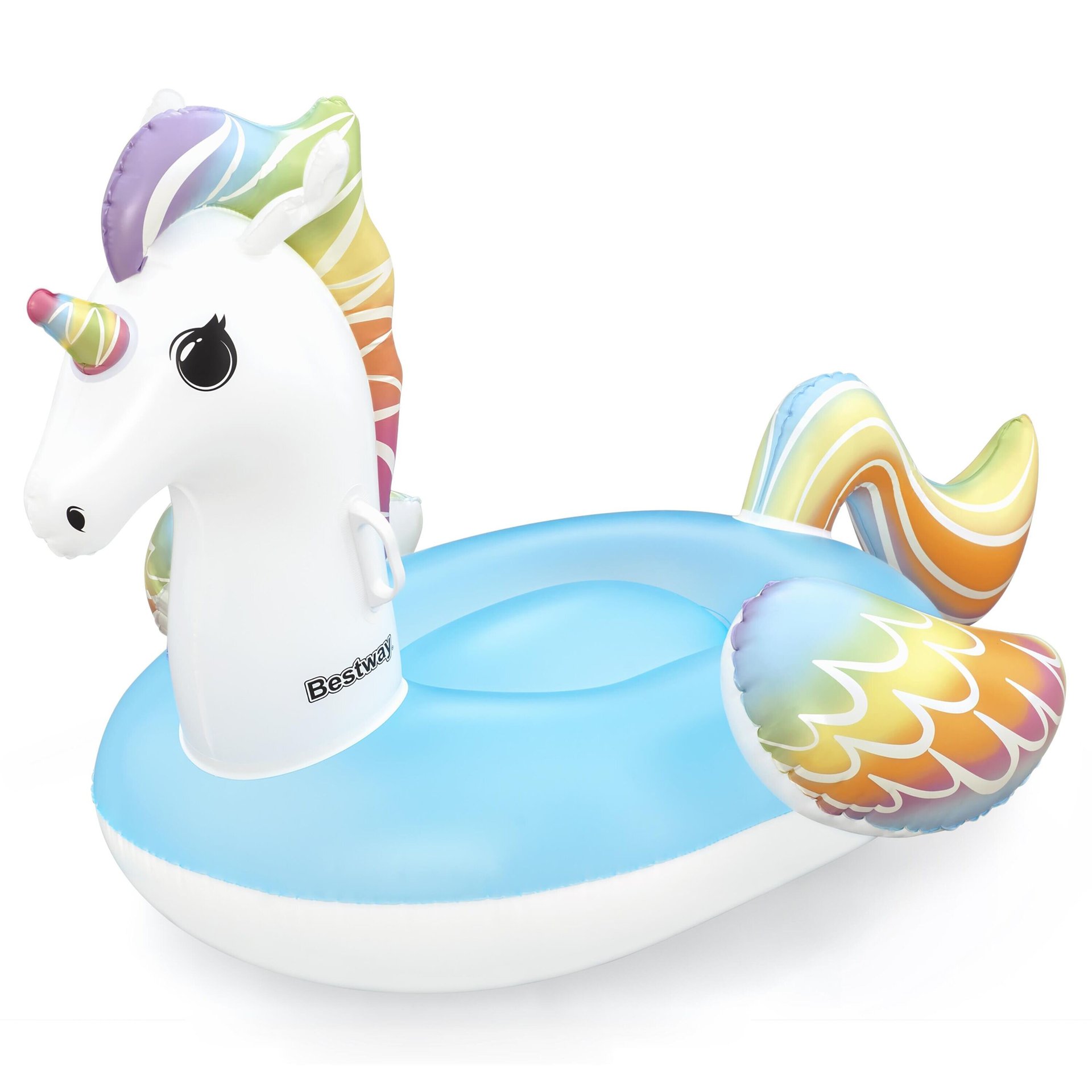 Bestway41114 unicornio montaje de agua inflable unicornio adulto natación engrosada cama flotante