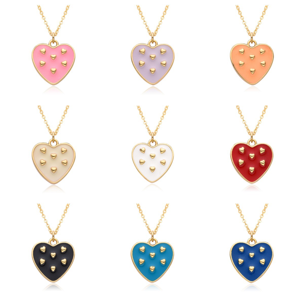 12g Weight Copper Pendant Material Pendant Necklace Classification Copper Chain Material 1 Piece Quantity Holiday, Daily, Street Occasion Copper Material Heart Shape Pattern Women's Gender Casual, Simple Style Style Copper Heart Shape Pendant Necklace 1