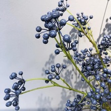 果實枝 青藤果 藍莓色 復古裝飾花材果實 家居裝飾 攝影道具