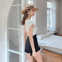 Women's 2024 Summer Backless Fashion Slimming Cover Stomach Conservative Sexy Ins Women's Hot Spring One-piece Swimsuit