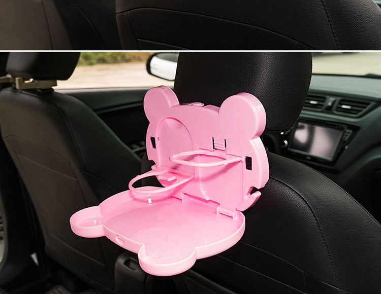 Car Cartoon Chair Back Water Cup Holder Car Multi-functional Beverage Rack Car Foldable Dining Table Car Rack