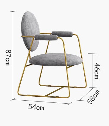 Luz de lujo comedor silla mesa de comedor silla moderna simple ocio respaldo suave bolsa de café silla Hotel negociación silla