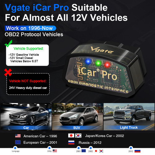 Factory Direct Sales OBD ELM327 Vgate iCar ProWIFI Version Supports Android and iOS Car Diagnostic Tool