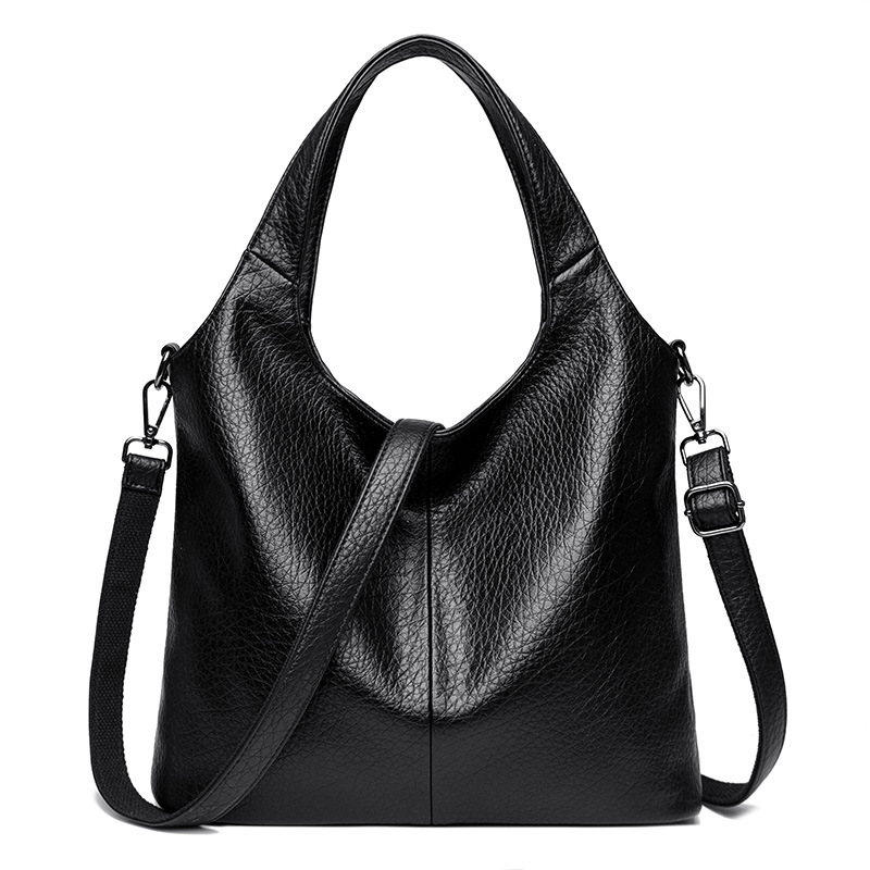 Women's bag, black large bag, women's new tote bag, versatile armpit bag, large capacity single shoulder crossbody bag_voghion.com