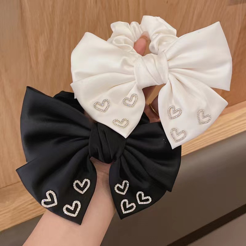 Holiday, Daily Occasion Women's Simple Style Classic Style Bow Knot Cloth Inlay Rhinestones Hair Tie