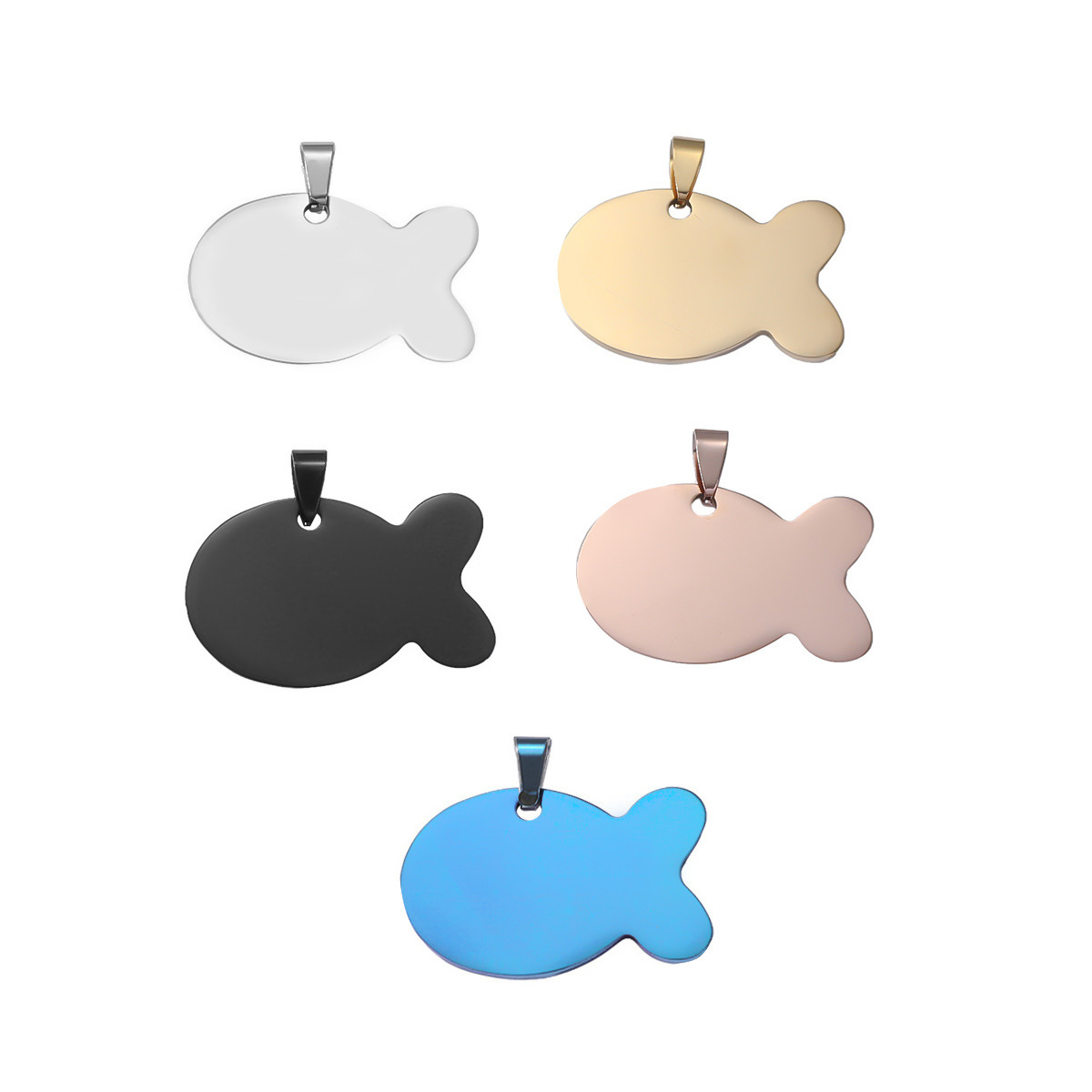 DIY Jewelry Accessories Classification 1 Piece 49*28*1.8 50*28*1.8 Hole 1~1.9mm Titanium Steel Geometric Customization Laser Engraving Pendant Chain DIY Jewelry Accessories
