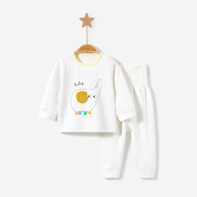 Ropa interior para niños traje primavera y otoño invierno bebé algodón cintura alta dividida ropa de fondo caliente bebé otoño ropa pantalones largos