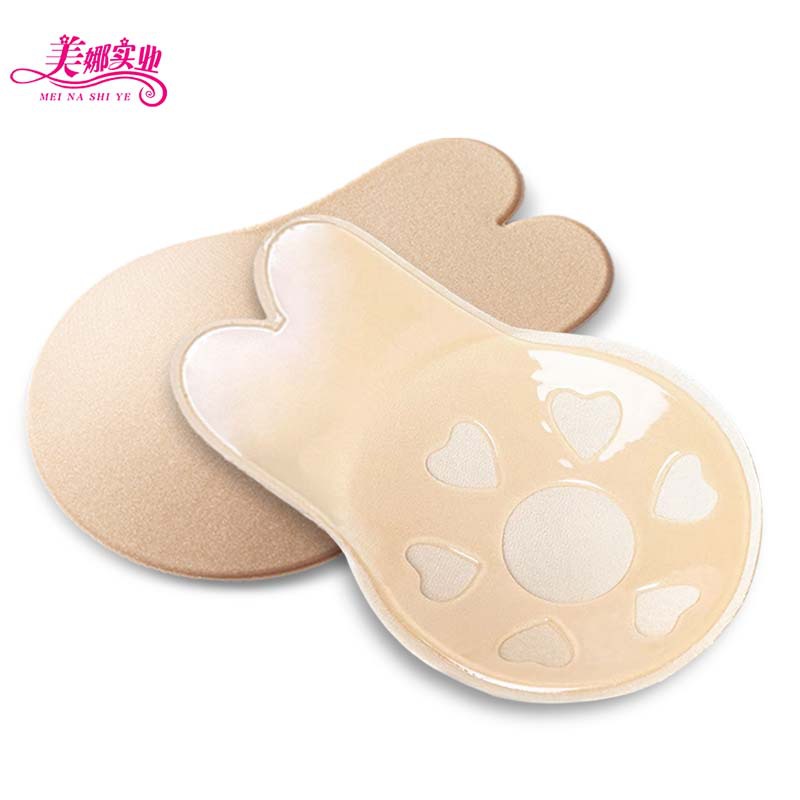 Cross-border new product bunny ear silicone breast lift pad, invisible anti-bump silicone nipple pad, hidden lifting silicone breast pad