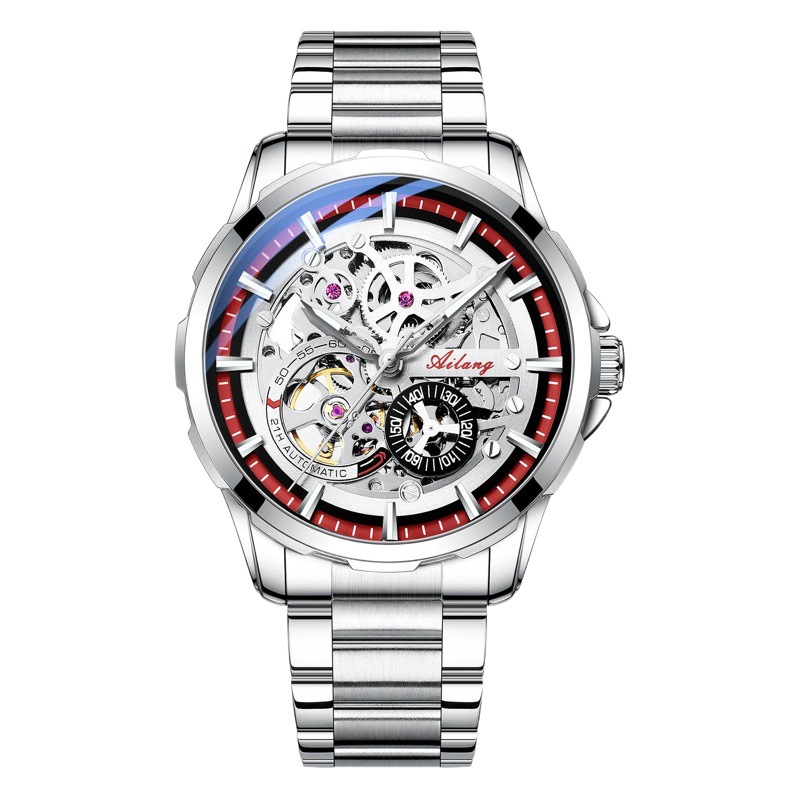 Reloj AI Lang reloj de moda reloj mecánico automático hueco reloj para hombre TikTok Live popular reloj para hombre fábrica una generación