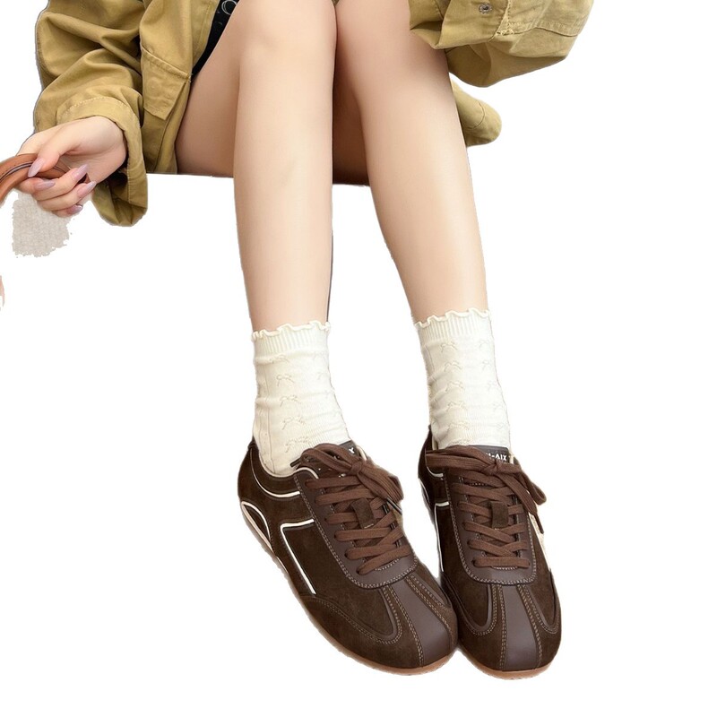 内增高4cm美式复古德训鞋女琥珀流光百搭运动阿甘鞋2025新款女鞋|undefined