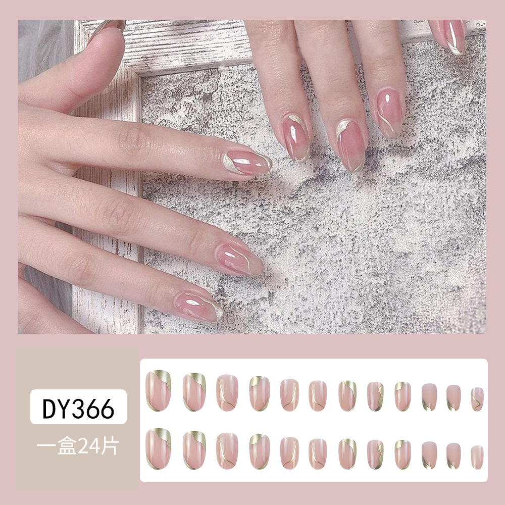 Puntas de uñas postizas de estilo europeo y americano, piezas de uñas desmontables de longitud media, uñas usables, puntas de uñas puras y elegantes.