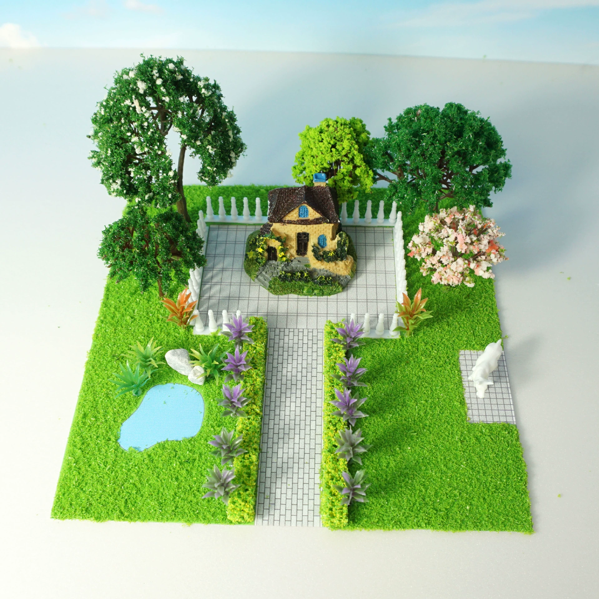 DIY Коттедж Сад Вилла Сад Сцена Ручной Работы Отпуск Усадьба Модель Игрушка Девушка Подарок На День Рождения